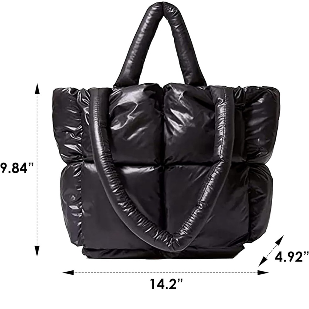 Black Puffer Tote - Picture 3 of 6